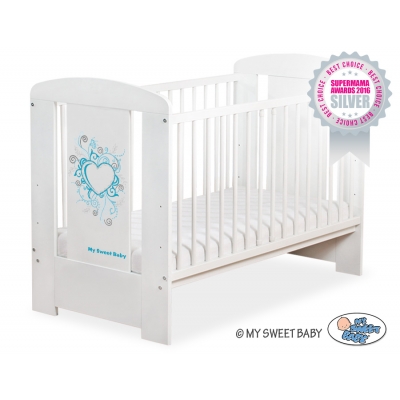 Babybett 120x60cm Weiß Chic nr 5010-07-5