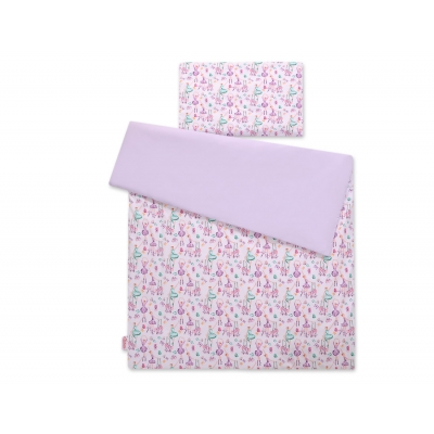 Babybett Bettwäsche Set 2-tlg -  Ballerinen lila