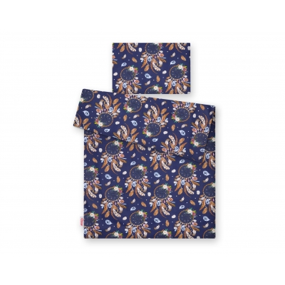 Babybett Bettwäsche Set 2-tlg -  Traumfänger dunkelblau