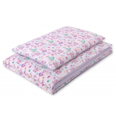 Babybett Bettwäsche Set 2-tlg 100x135cm Mini -   ballerinas lila