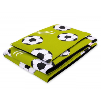 Babybett Bettwäsche Set 2-tlg 100x135cm Mini - Fußball grün