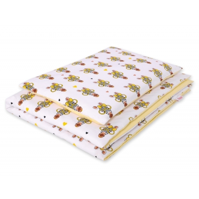 Babybett Bettwäsche Set 2-tlg 100x135cm Mini - Zebras gelb
