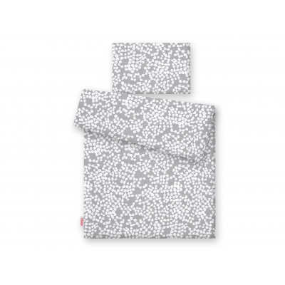 Babybett Bettwäsche Set 2-tlg - Bubbles grau