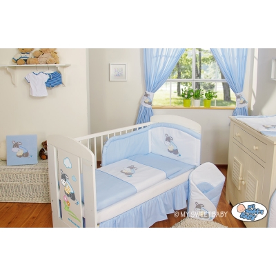 Babybett Bettwäsche Set 2-tlg - Esel Luca blau