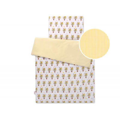Babybett Bettwäsche Set 2-tlg - gelbe Zebras