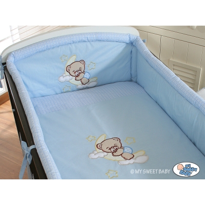 Babybett Bettwäsche Set 2-tlg - Gute Nacht blau