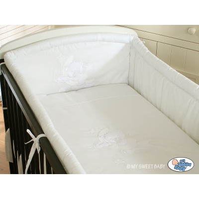 Babybett Bettwäsche Set 2-tlg - Gute Nacht weiß
