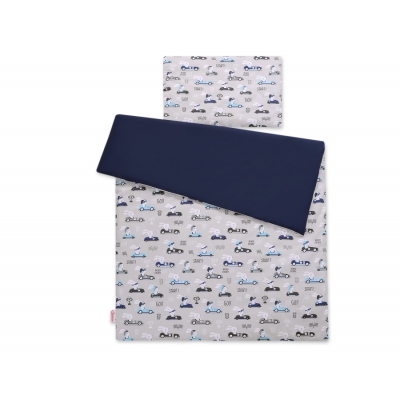 Babybett Bettwäsche Set 2-tlg - Hasen grau