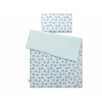 Babybett Bettwäsche Set 2-tlg - Igel minze