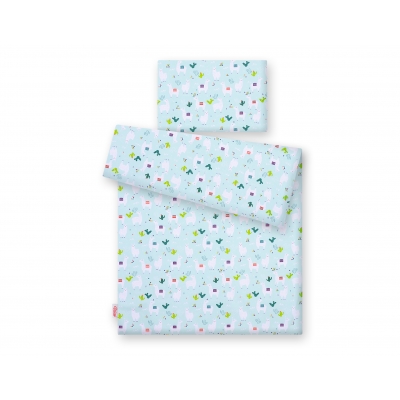 Babybett Bettwäsche Set 2-tlg - Lamas minze
