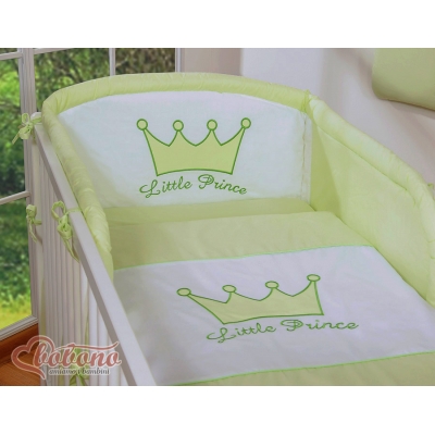 Für Babybett Bettwäsche Set 2-tlg - Little Prince/Princess grün