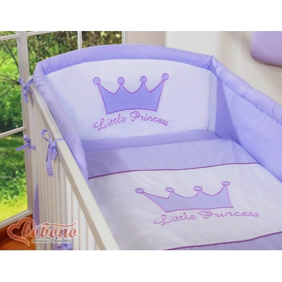 Für Babybett Bettwäsche Set 2-tlg - Little Prince/Princess lila