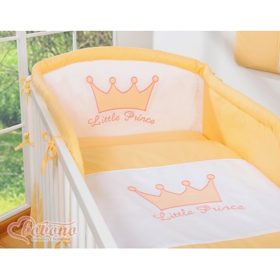 Für Babybett Bettwäsche Set 2-tlg - Little Prince/Princess pfirsich