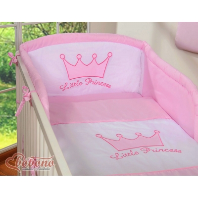 Für Babybett Bettwäsche Set 2-tlg - Little Prince/Princess rosa