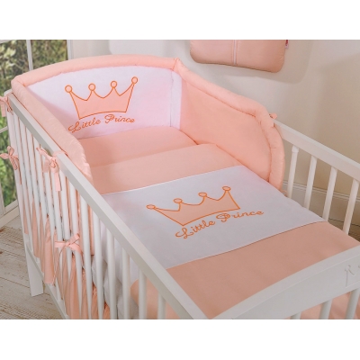 Für Babybett Bettwäsche Set 2-tlg - Little Prince/Princess puderrosa