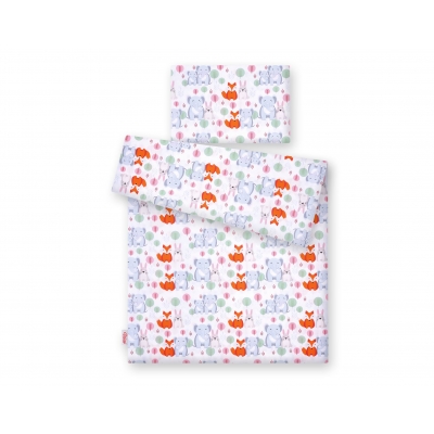 Babybett Bettwäsche Set 2-tlg - lustige Elefanten