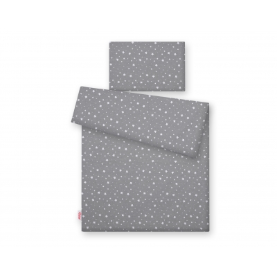 Babybett Bettwäsche Set 2-tlg - mini Sternchen weiß