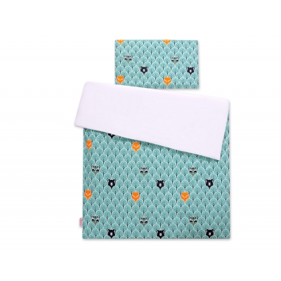 Babybett Bettwäsche Set 2-tlg - Minze Bäume