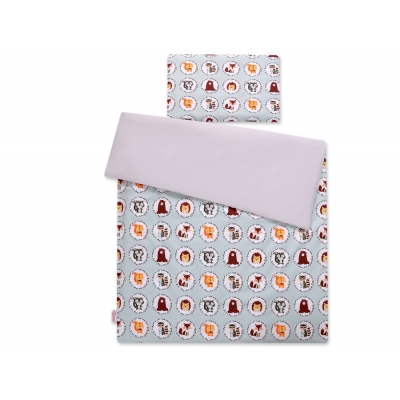 Babybett Bettwäsche Set 2-tlg -Minze Tierchen