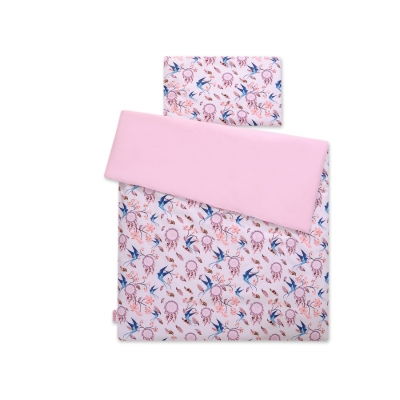 Babybett Bettwäsche Set 2-tlg - Schwalben blau