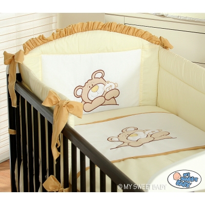Babybett Bettwäsche Set 2-tlg - Teddy Bär Barnaba creme