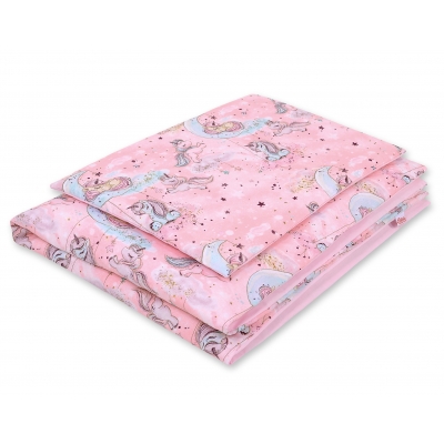 Babybett Bettwäsche Set 2-tlg - unicorn rosa