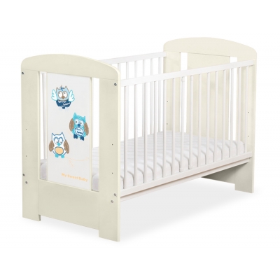 Babybett Creme 120x60cm Eulen 5017-10-427