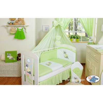 Babybett Himmel aus Baumwolle - Esel Luca grün