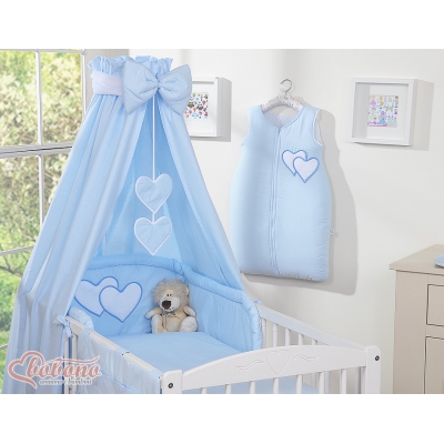 Babybett Himmel Blau Hägende Herzen Kollektion