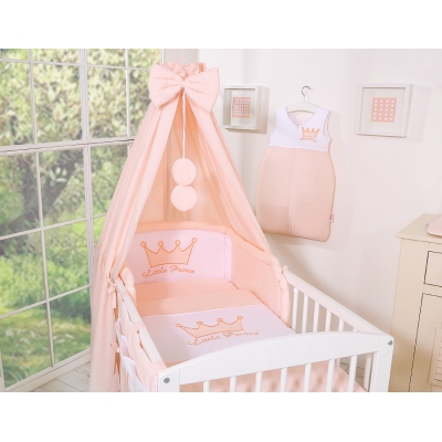 Babybett Himmel aus Baumwolle - Little Prince/Princess puderrosa