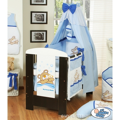 Babybett Himmel aus Baumwolle - Teddy Bär Barnaba lila