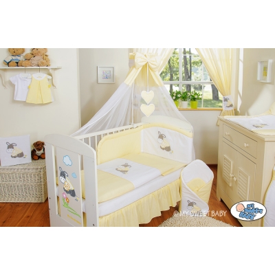 Babybett Himmel aus Chiffon - Esel Luca gelb