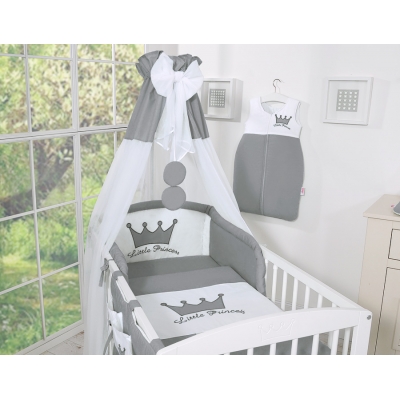 Babybett Himmel aus Chiffon - Little Prince/Princess anthrazit