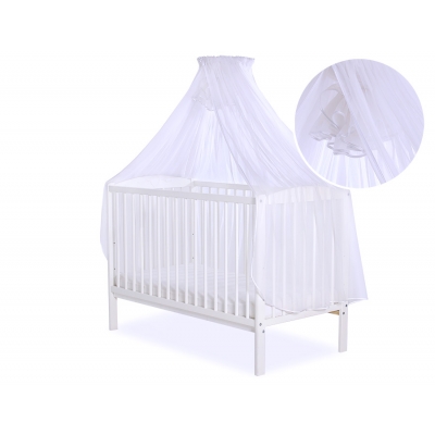 Babybett Moskitonetz aus Chiffon -  weiß