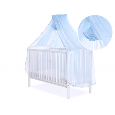 Babybett Moskitonetz aus Chiffon - blau