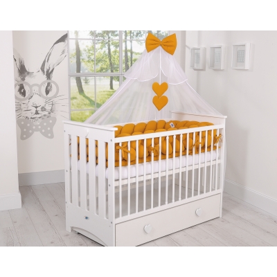 Babybett Moskitonetz aus Chiffon - honiggelb
