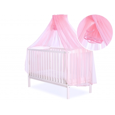 Babybett Moskitonetz aus Chiffon - rosa