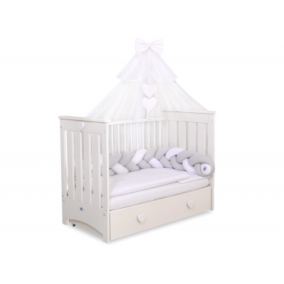 Babybett Moskitonetz aus Chiffon - weiß