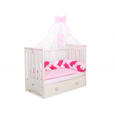 Babybett Moskitonetz aus Chiffon - rosa
