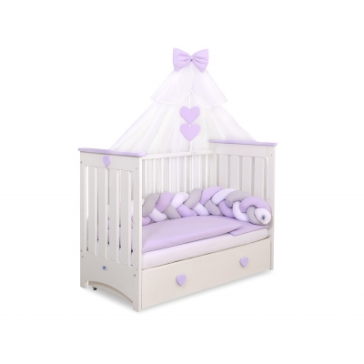 Babybett Moskitonetz aus Chiffon - Lila