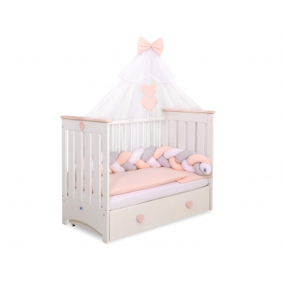 Babybett Moskitonetz aus Chiffon - beige