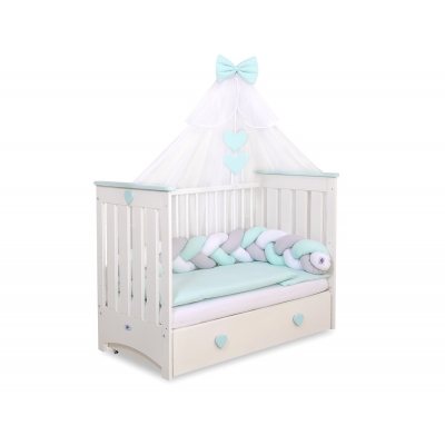 Babybett Moskitonetz aus Chiffon - Mint