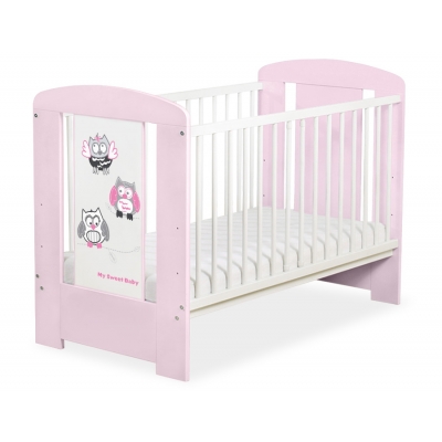 Babybett Rosa 120x60cm Eulen 5017-08-429