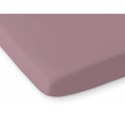Babybett Spannbettlaken aus Baumwolle 120x60cm weiß- pastellviolett