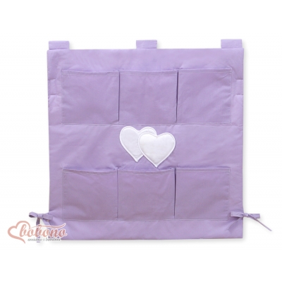 Babybetttasche - Hängende Herzen lila