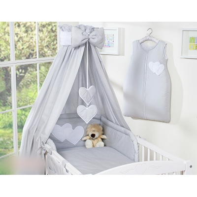 Baby Bettset mit Himmel us Baumwolle oder Chiffon