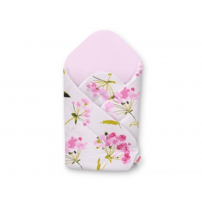 Babyhörnchen mit steifen Einlage - Blumen rosa