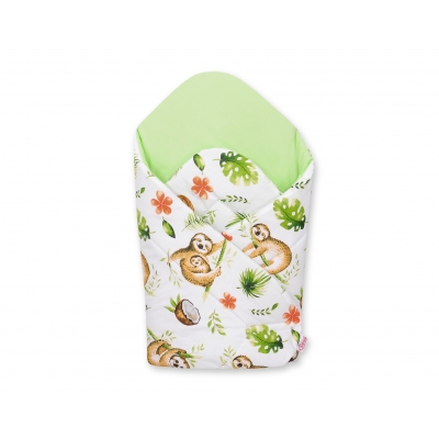 Babyhörnchen mit steifen Einlage - Faultiere beige/grün