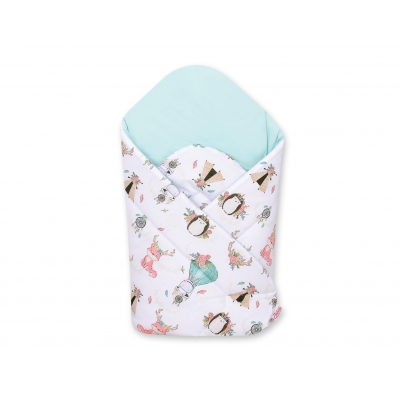 Babyhörnchen mit steifen Einlage - Füchse beige/minze