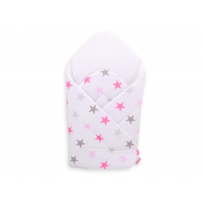 Babyhörnchen mit steifen Einlage - Rosa-graue Sternen